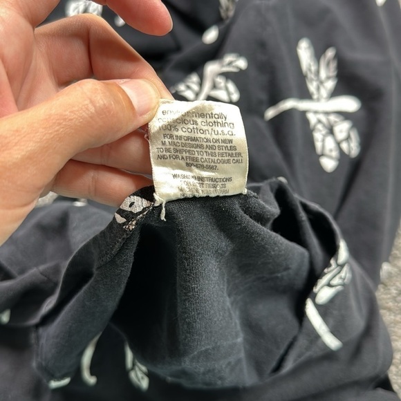 Cotton Fields By M.Mac Black Dragonfly Sun Dress Size Medium - Picture 9 of 9